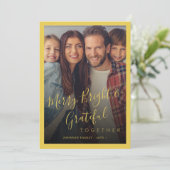 そしてメリー明るい家族の写真のクリモダンスマス シーズンカード (スタンド正面)