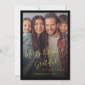 そしてメリー明るい家族の写真のクリモダンスマス シーズンカード (正面)