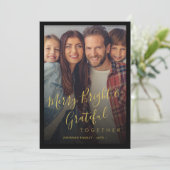 そしてメリー明るい家族の写真のクリモダンスマス シーズンカード (スタンド正面)