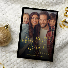 そしてメリー明るい家族の写真のクリモダンスマス シーズンカード