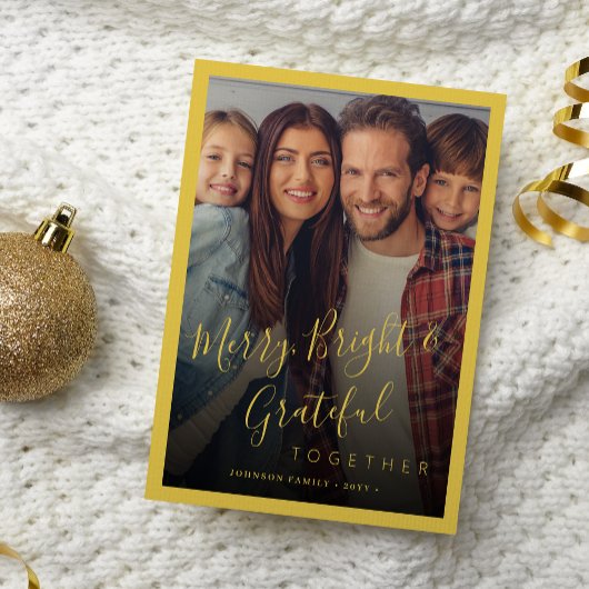 そしてメリー明るい家族の写真のクリモダンスマス シーズンカード