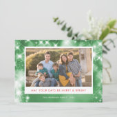 そしてメリー明るい星 | 2枚のフォトクリスマス シーズンカード (スタンド正面)