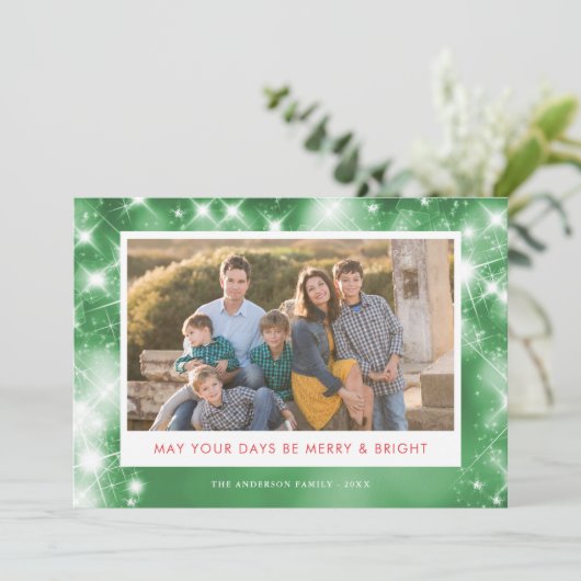 そしてメリー明るい星 | 2枚のフォトクリスマス シーズンカード (スタンド正面)