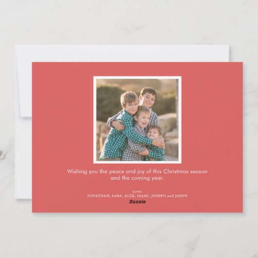 そしてメリー明るい星 | 2枚のフォトクリスマス シーズンカード (裏面)