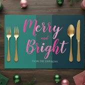 そしてメリー明るい緑とピンクのクリスマス ペーパーパッド