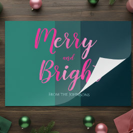 そしてメリー明るい緑とピンクのクリスマス ペーパーパッド