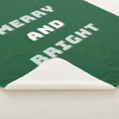 そしてメリー明るい緑のクリスマスアート、休日 シェルパブランケット (3/4)