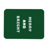 そしてメリー明るい緑のクリスマスアート、休日 マグネット (横)