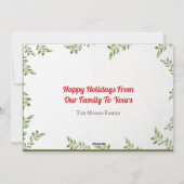 そしてメリー明るい緑のクリスマスカード シーズンカード (裏面)