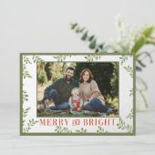 そしてメリー明るい緑のクリスマスカード シーズンカード (スタンド正面)