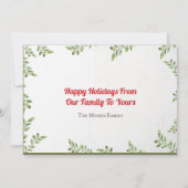 そしてメリー明るい緑のクリスマスカード シーズンカード (裏面)