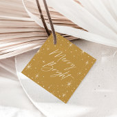 そしてメリー明るい金ゴールドのクリスマス フェイバータグ