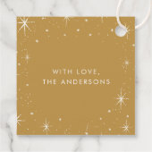 そしてメリー明るい金ゴールドのクリスマス フェイバータグ (裏面)