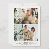 そしてメリー明るい3枚の写真のクリスマス シーズンカード (裏面)