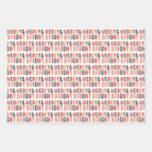 そしてメリー明るい、クリスマスの木やクリスマス ラッピングペーパーシート (正面3)