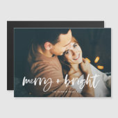 そしてメリー明るい |クリスマスフォト磁気カード マグネット招待状 (正面/裏面)