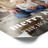 そしてメリー明るい |クリスマスモダンの家族の写真 フォトプリント            (角)