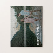 そしてメリー明るい |クリスマスモダンカップルの写真 ジグソーパズル (縦)