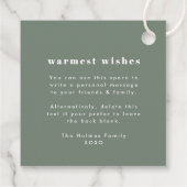 そしてメリー明るい |クリスマスモダンカップルの写真 フェイバータグ (裏面)