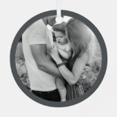 そしてメリー明るい |グレースタイリッシュのクリスマスフォト メタルオーナメント (裏面)