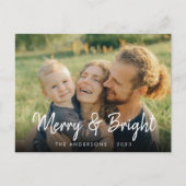 そしてメリー明るい |ハッピー・ファミリー・クリスマスの写真 シーズンポストカード (正面)