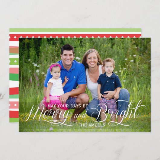 そしてメリー明るい |ホリデーフォトカード シーズンカード (正面/裏面)