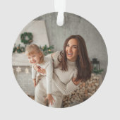 そしてメリー明るい |モダンクスタイリッシュリスマス写真 オーナメント (裏面)