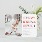 そしてメリー明るい |醜いクリスマスセーターの写真 シーズンカード (スタンド正面)