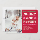そしてメリー明るい |醜いクリスマスセーターの写真 シーズンカード (正面)