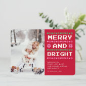 そしてメリー明るい |醜いクリスマスセーターの写真 シーズンカード (スタンド正面)