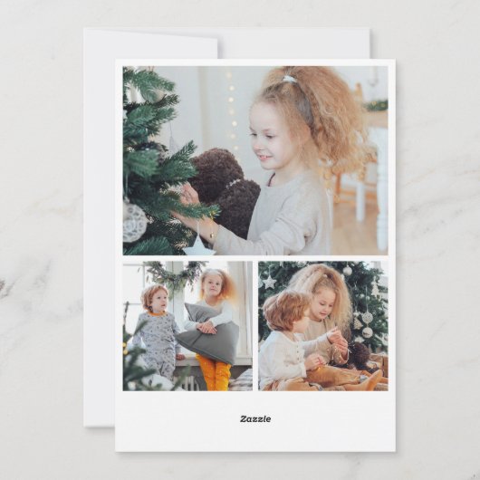 そしてメリー明るい | Bohoクリスマスツリーの数々の写真 シーズンカード (裏面)