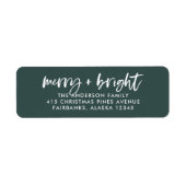 そしてメリー明るい | Bohoグリーンクリスマス ラベル (正面)