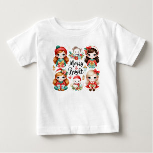 そしてメリー明るいTシャツの子供たち ベビーTシャツ