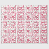 そしてメリー明るく他の愉快なクリスマスことわざは ラッピングペーパー (フラット)