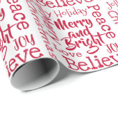 そしてメリー明るく他の愉快なクリスマスことわざは ラッピングペーパー (ロールコーナー)