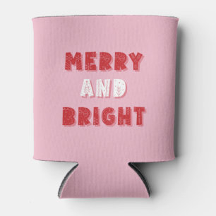 そしてメリー明るく、陽気なクリスマス、クリスマス、ピンク 缶クーラー