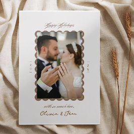 そしてメリー最初の結婚したクリスマス シーズンカード