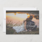 そしてメリー最後に結婚した新婚の写真スタイリッシュ シーズンカード (正面)