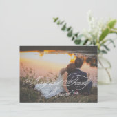 そしてメリー最後に結婚した新婚の写真スタイリッシュ シーズンカード (スタンド正面)