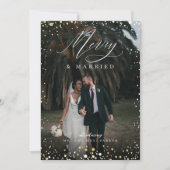 そしてメリー結婚したクリスマス夫妻を招待した シーズンカード (正面)