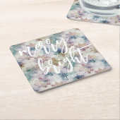 そしてメリー雪の輝くクリスマス スクエアペーパーコースター (アングル)