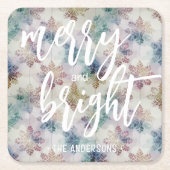 そしてメリー雪の輝くクリスマス スクエアペーパーコースター (正面)