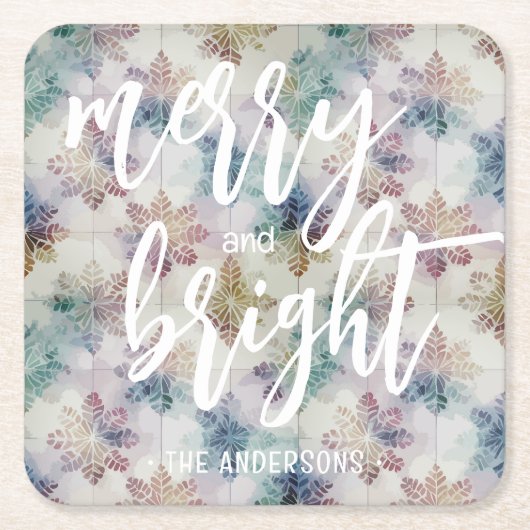 そしてメリー雪の輝くクリスマス スクエアペーパーコースター (正面)