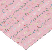 そしてメリー鮮やかなピンクのクリスマスライト ショートテーブルランナー (コーナー)