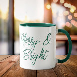 そしてメリー鮮やかな緑の台本のクリスマス マグカップ<br><div class="desc">明るいメリー緑の台本のクリスマスマグカップ</div>
