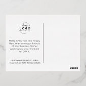 そしてメリー鮮やかな赤いクリスマスの仕事は 箔シーズンポストカード (裏面)