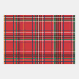 そしてメリー鮮やかな赤いクリスマスの休日の星 ラッピングペーパーシート