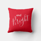 そしてメリー鮮やかな赤いクリスマス装飾用クッション クッション (裏面)