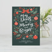 そしてメリー鮮やかな赤い緑のクリスマス シーズンカード (スタンド正面)