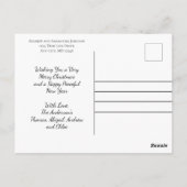 そしてメリー鮮やかな赤い緑の休日のクリスマス ポストカード (裏面)